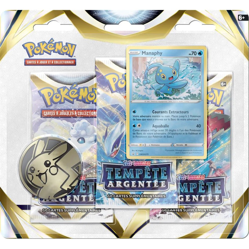 Tripack - 3 Boosters EB12 [Tempête Argentée] POKEMON FR - Illustration Manaphy - PokéSquad
