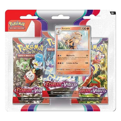 Tripack - 3 Boosters EV01 [Écarlate et Violet] POKEMON FR - Illustration au choix - PokéSquad